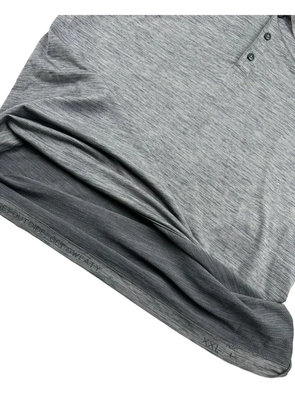 Lululemon Polo Shirt Metal Vent Tech Gray Athletic Gym Mens XXL